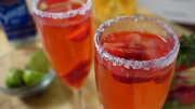 Sip Red, White, and Blue With This Sparkling Strawberry Spritzer