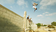 Asphalt: Kids are doing parkour in a Gaza Strip cemetery